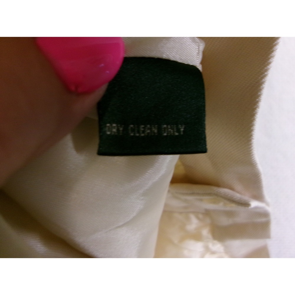 Lauren Ralph Lauren Womens 10P Pants Cream 100% Silk Wide Leg Trousers NWT - Picture 6 of 10